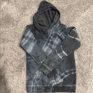 Vintage Havana Tie-Dye Hoodie - Gray and White